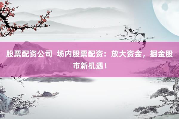 股票配资公司  场内股票配资：放大资金，掘金股市新机遇！