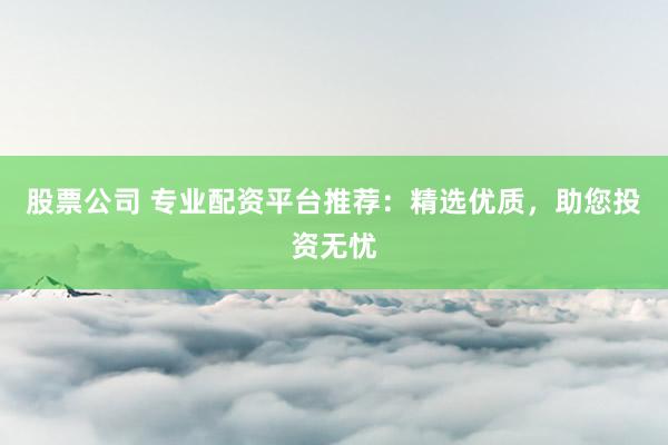 股票公司 专业配资平台推荐：精选优质，助您投资无忧