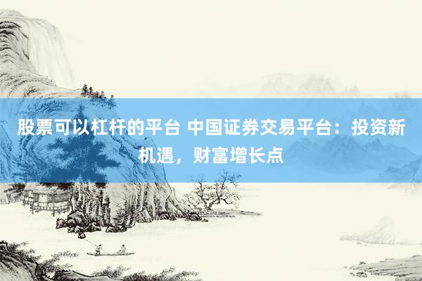 股票可以杠杆的平台 中国证券交易平台：投资新机遇，财富增长点