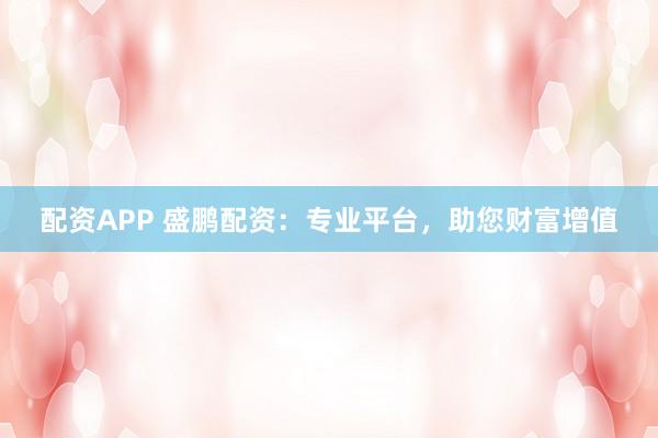 配资APP 盛鹏配资:专业平台,助您财富增值