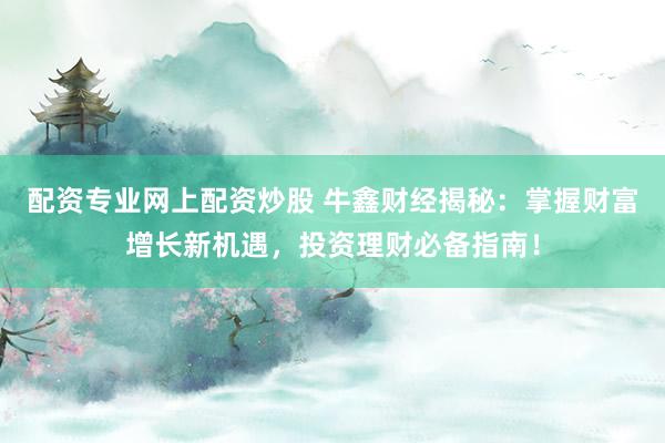 配资专业网上配资炒股 牛鑫财经揭秘:掌握财富增长新机遇,投资理财必备指南!