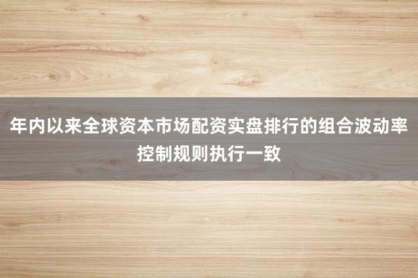 年内以来全球资本市场配资实盘排行的组合波动率控制规则执行一致