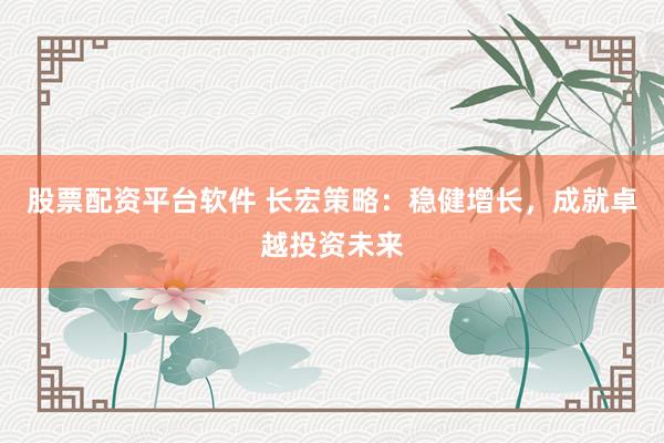 股票配资平台软件 长宏策略：稳健增长，成就卓越投资未来