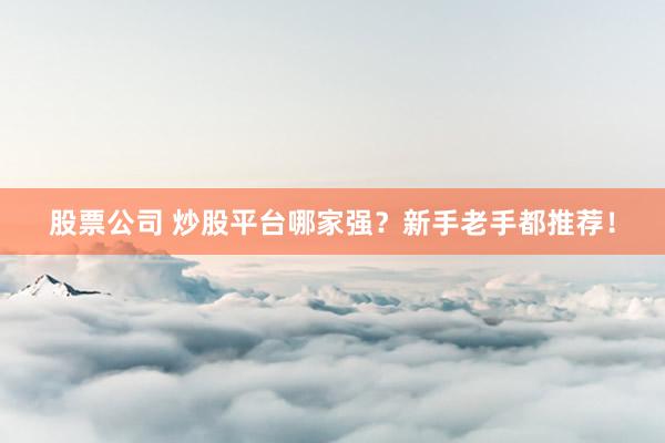 股票公司 炒股平台哪家强？新手老手都推荐！